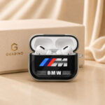 کاور ایرپاد BMW مشکی مدل AirPods Pro با طراحی اسپرت و محافظ سیلیکونی مقاوم