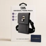 کیف گردنی و دوشی کارل لاگرفلد Karl Lagerfeld مدل M67 طرح Karl & Choupette مشکی