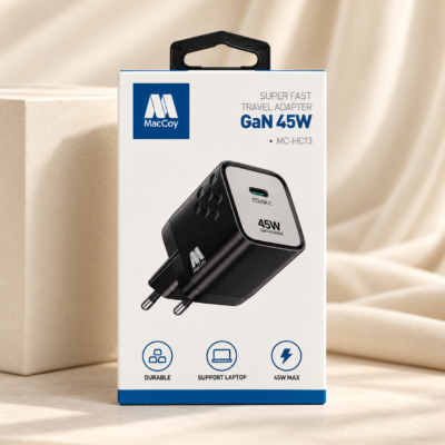 شارژر 45 وات مک کوی MacCoy مدل MC-HC13 تایپ C GaN