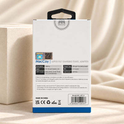 شارژر 45 وات مک کوی MacCoy مدل MC-HC13 تایپ C GaN