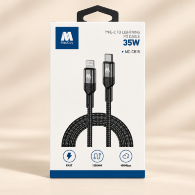 کابل شارژ آیفون تایپ C به لایتنینگ 35 وات MacCoy مدل MC-CB15