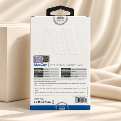 کابل شارژ آیفون تایپ C به لایتنینگ 35 وات MacCoy مدل MC-CB15