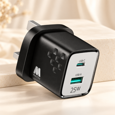 شارژر 25 وات دو پورت MacCoy مدل MC-HC10 تایپ C و USB