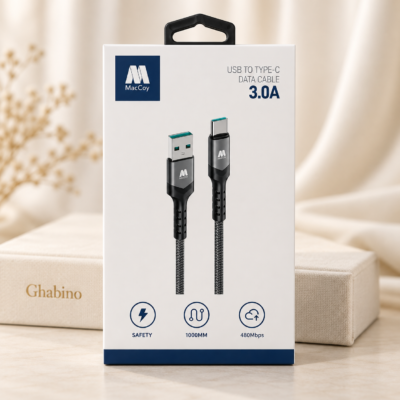 کابل شارژ کنفی USB به تایپ C MacCoy مدل CB-04