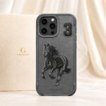 قاب آیفون 16 پرو مکس Santa Barbara Polo طرح اسب Horse No.3 خاکستری - تصویر 2